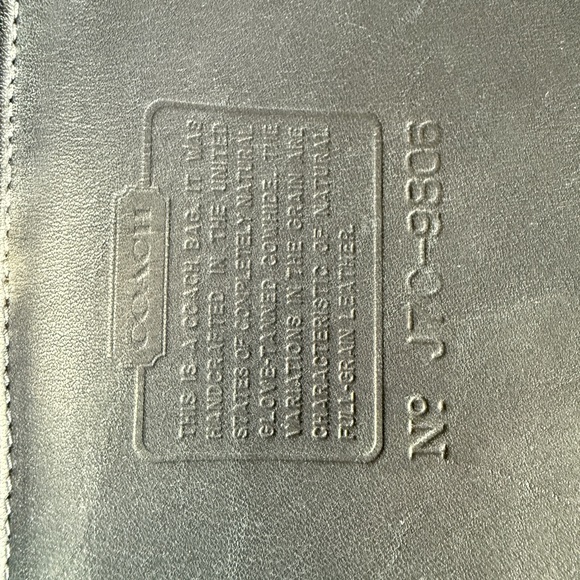 Vintage 1997 Coach Equestrian Slim Bucket Bag, Navy Blue - Picture 7 of 11